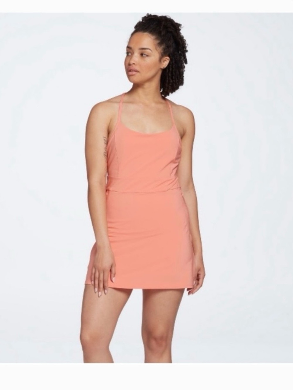 🔥Calia Bright Salmon Color Romper Dress